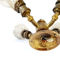 Mooie hang of wandlampen met kristal uit Hotel des Indes